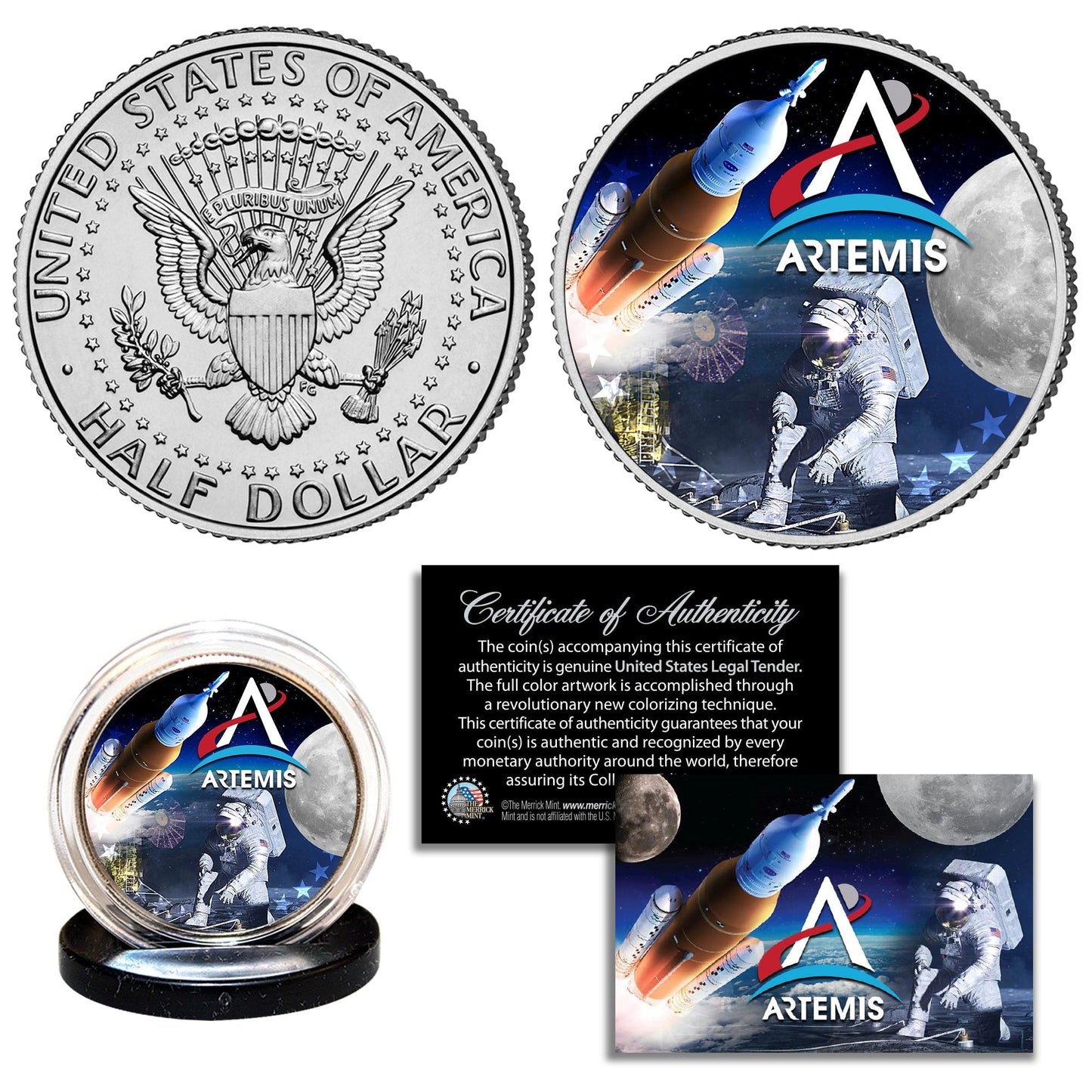 "Artemis Program" - Authentic JFK Half Dollar