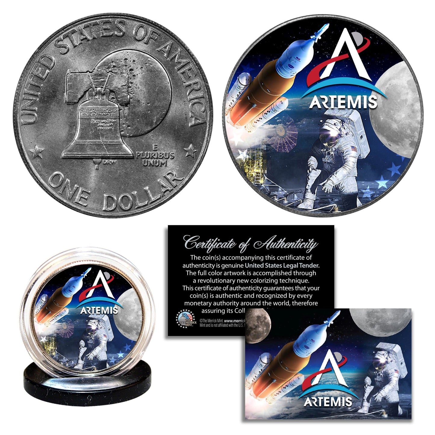 "Artemis Program" - Authentic U.S Eisenhower Dollar
