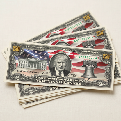 President Trump America's 250th Anniversary Legal Tender $2 Bill – Collector's Edition