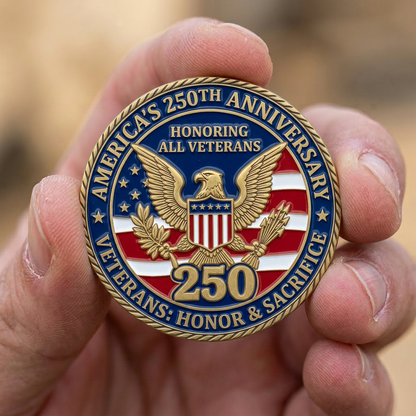 America's 250th Anniversary Veterans Commemorative Challenge Coin