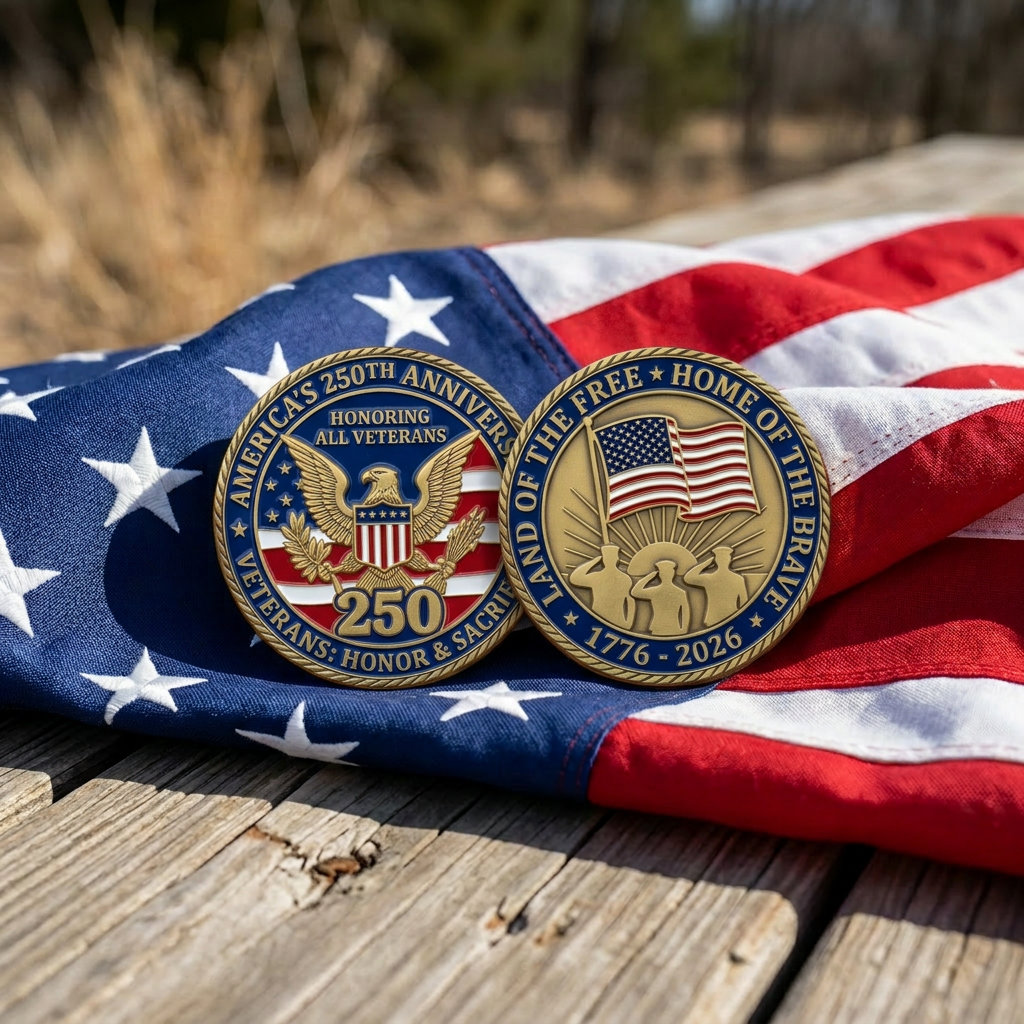 America's 250th Anniversary Veterans Commemorative Challenge Coin