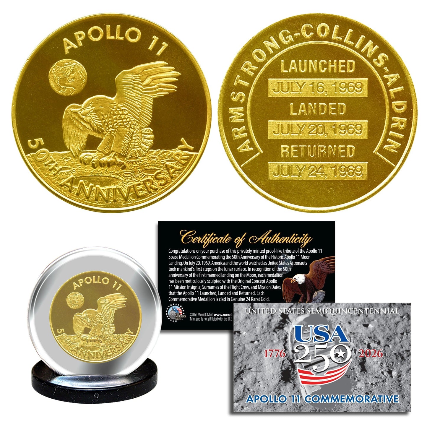 USA 250 Apollo 11 & Man in Space Collector’s Edition Set