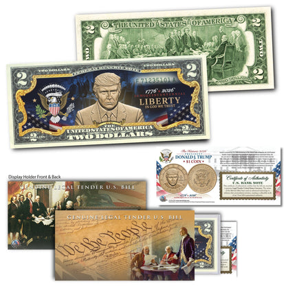 President Trump 1776–2026 Semiquincentennial $2 Bill — Genuine U.S. Legal Tender Commemorating the First Sitting President on U.S. Currency in 100 Years